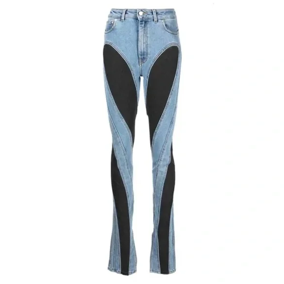MUGLER
Spiral stretch jersey-paneled skinny jeans - Picture 1 of 6